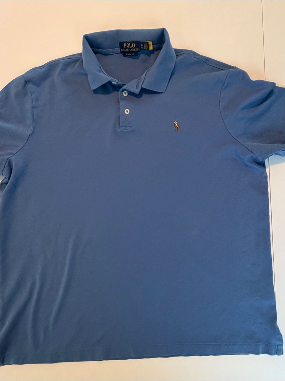 Polo by Ralph Lauren Men's Blue Classic Fit Polo Shirt-XL